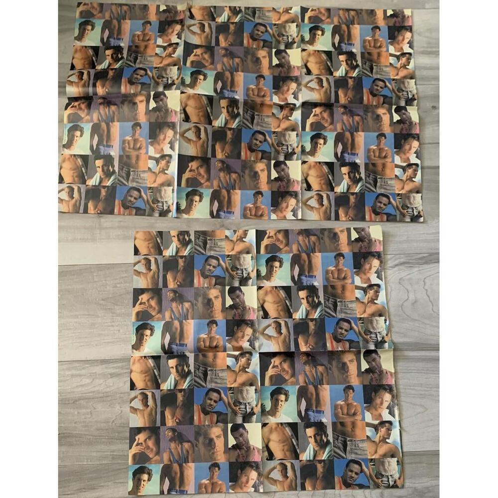 Men Photos Scantily Clad Sexy Partially Nude Vintage Gift Wrap